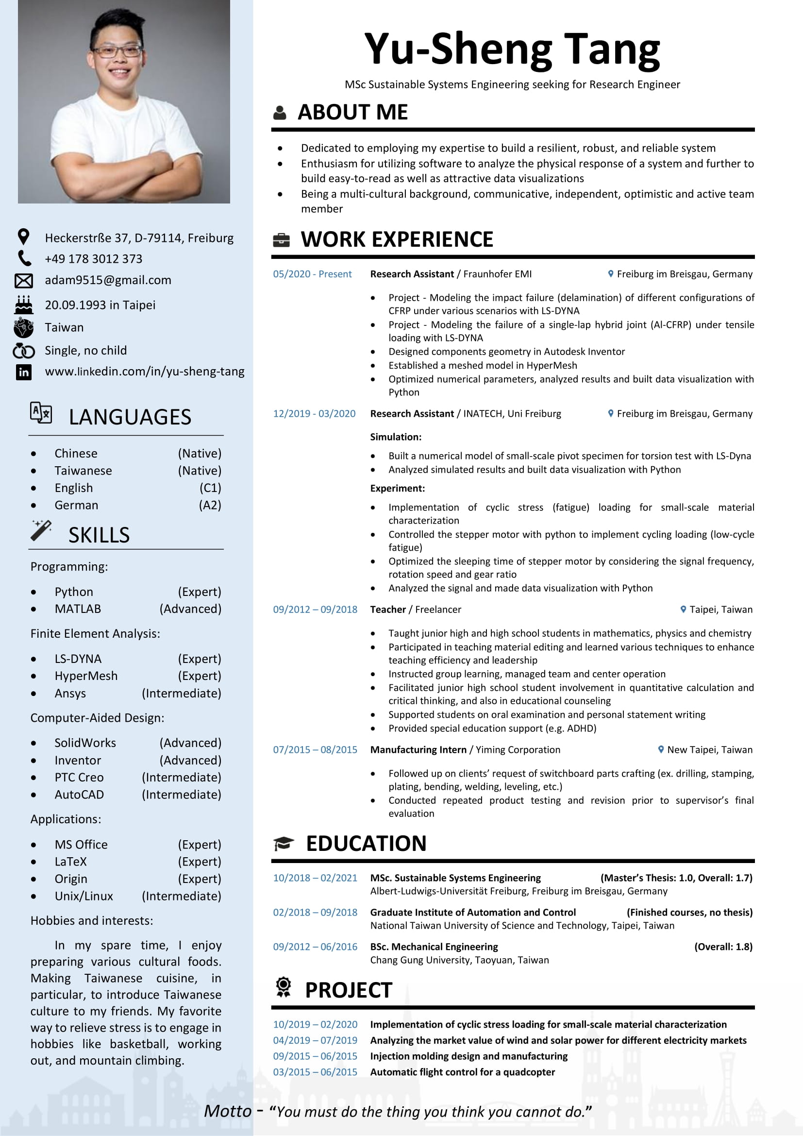 Resume Version EU Preview